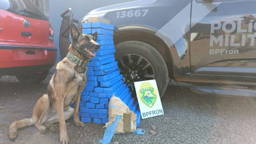 Cascavelense com carro carregado com droga é detido e ilícito apreendido pelo BPFron