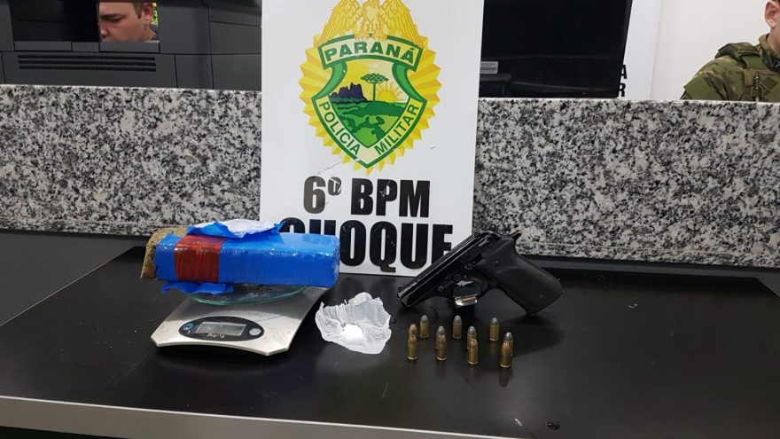 Choque realiza apreensão de arma de fogo e maconha em Cascavel