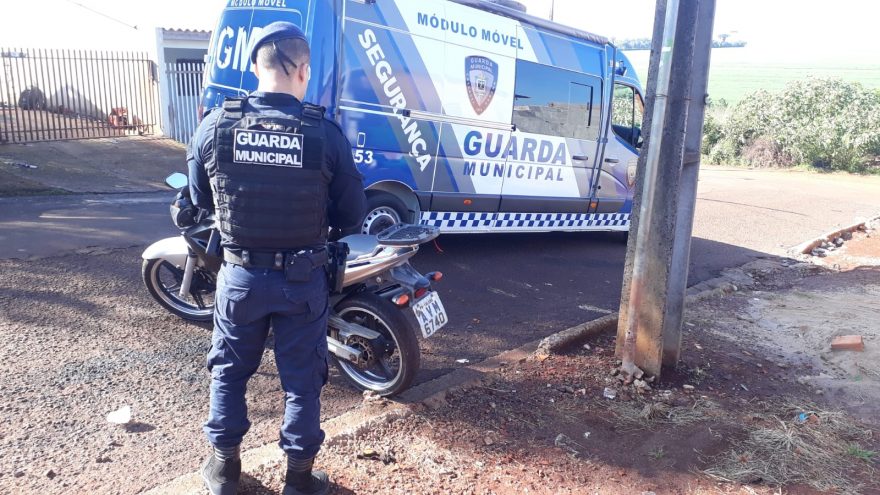 Guarda Municipal encontra moto com registro de furto