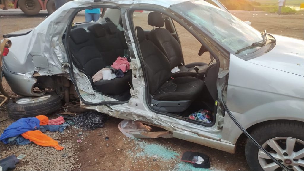 Pessoa fica gravemente ferida em acidente na BR 163