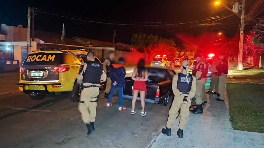 Grande efetivo policial é mobilizado após denúncia de perturbação de sossego no Alto Alegre