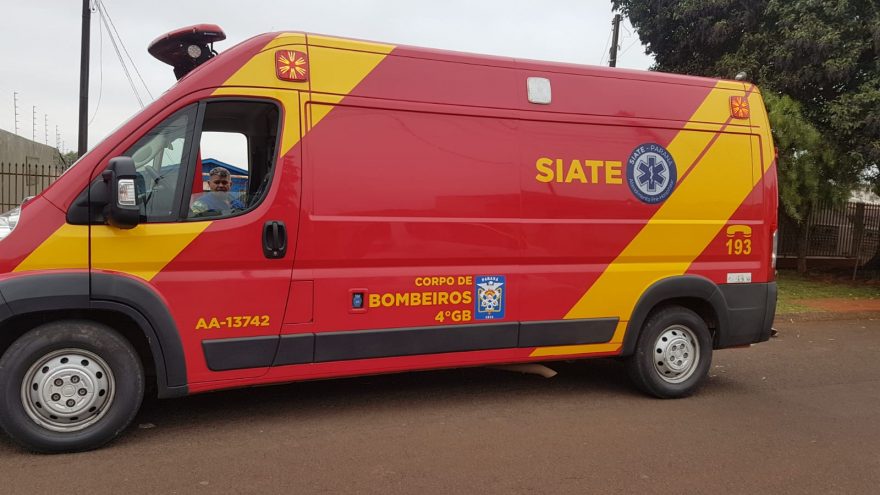 Homem sofre queda de escada e fica ferido no Bairro XIV de Novembro, em Cascavel