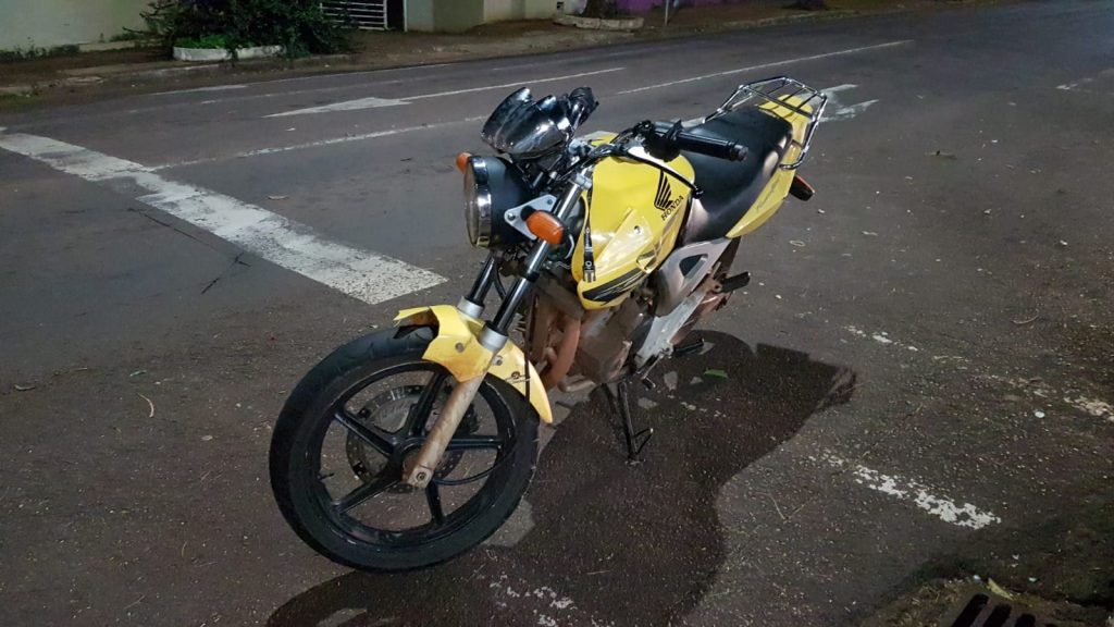 Motociclista fica ferido em acidente de trânsito no Centro