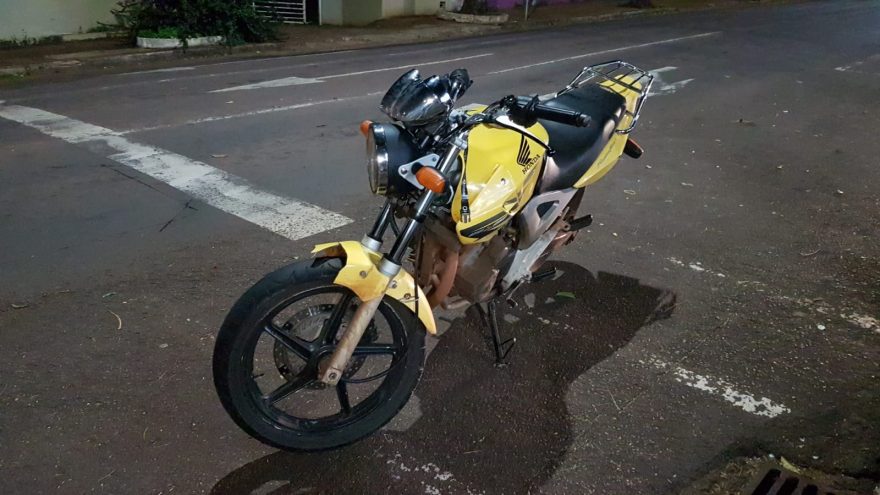Motociclista fica ferido em acidente de trânsito no Centro