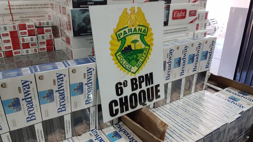 Choque apreende cigarros contrabandeados em ônibus de linha