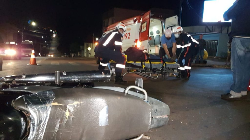 Motociclista fica ferido em colisão com carro no Bairro Brasília