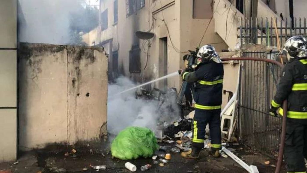 Incêndio no centro de Londrina deixa homem gravemente ferido