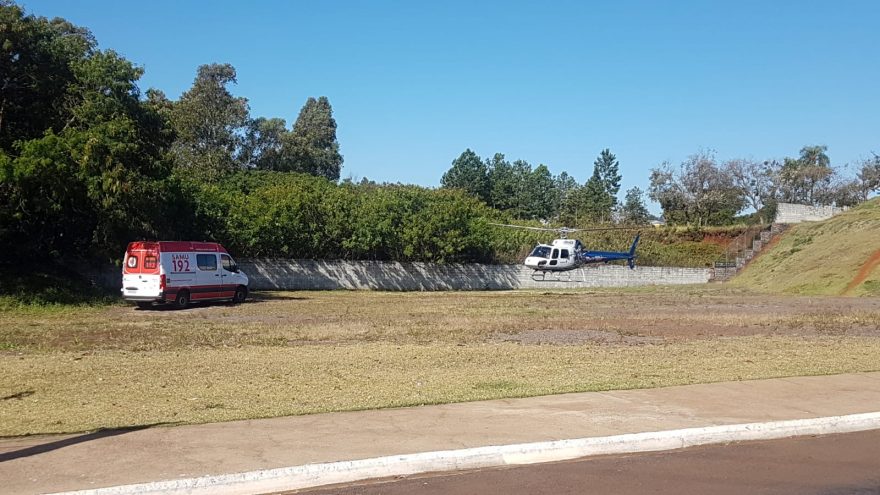 Com doença grave, mulher é trazia a Cascavel com Helicóptero do Consamu