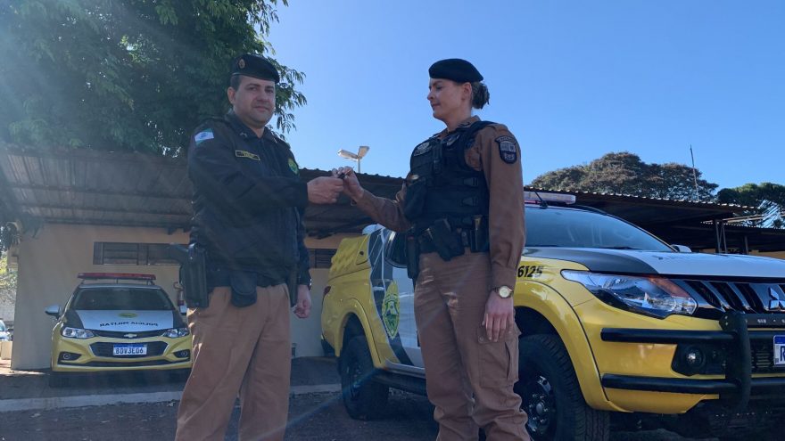 Comando da 1ª Cia entrega nova viatura para a Cavalaria de Cascavel