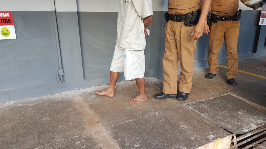Detido que estava internado no H.U é levado até a Delegacia