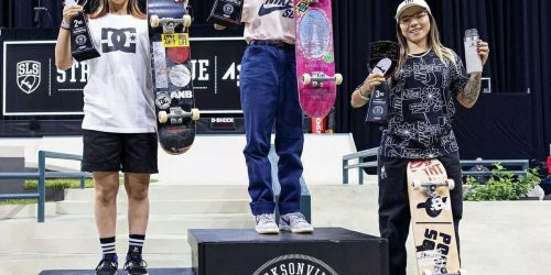 Rayssa vence e Pamela é 3ª em etapa da Liga Mundial de Skate Street Imagem referente a Rayssa vence e Pamela é 3ª em etapa da Liga Mundial de Skate Street