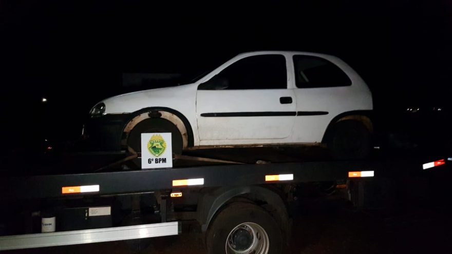 Veículo Corsa com registro de furto é localizado pela Polícia Militar no Centro