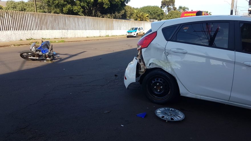 Motociclista fica ferido em acidente no Parque São Paulo