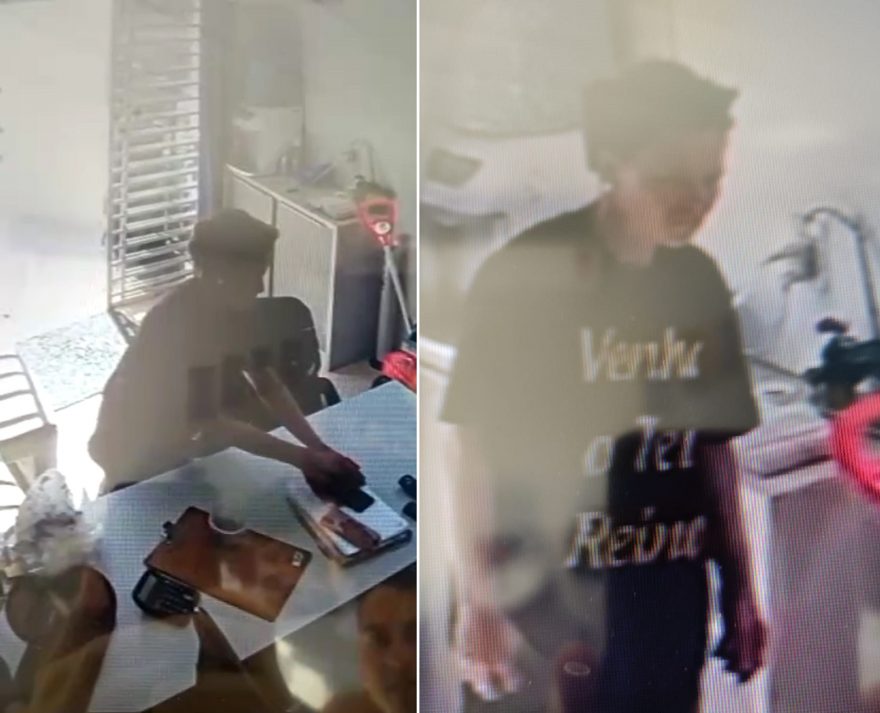 Vídeo mostra mulher realizando furto de celulares em empresa na Rua Cuiabá