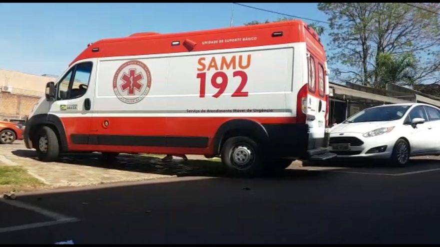 Com quadro de hipotensão, homem é socorrido pelo Samu na Rua Santa Catarina