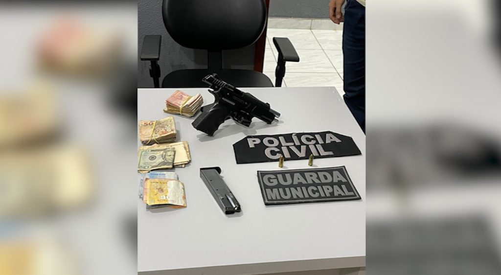 Guarda Municipal e Polícia Civil detém jovem e apreende pistola no Jaborá