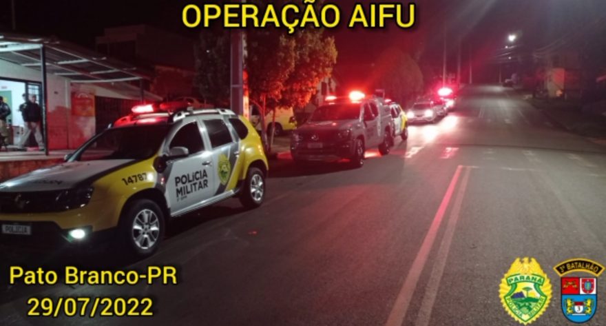 Operação AIFU ocorreu na noite desta sexta-feira em Pato Branco