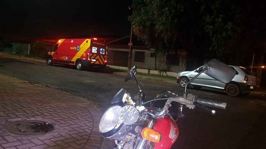 Jovem fica ferido em colisão no Coqueiral