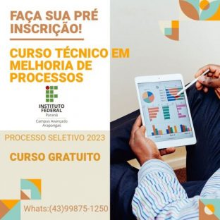 Arapongas: IFPR abre inscrições para curso técnico gratuito; confira Imagem referente a Arapongas: IFPR abre inscrições para curso técnico gratuito; confira