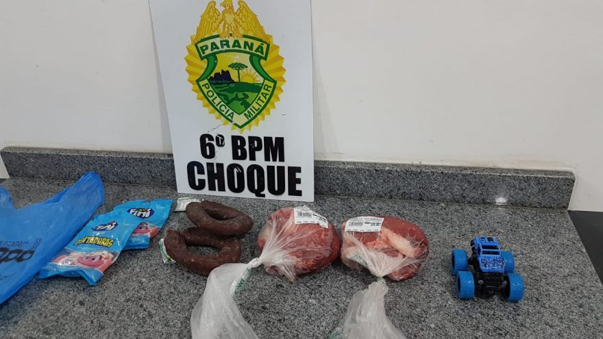 Homem é detido após furtar carne e linguiça em supermercado no Bairro Presidente