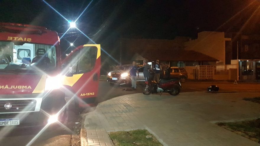 Jovem fica ferido ao se envolver em acidente de trânsito no Bairro Santo Onofre