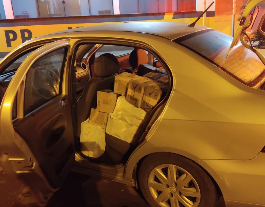 PRv apreende 164 caixas de desodorantes oriundos de contrabando, em Iporã