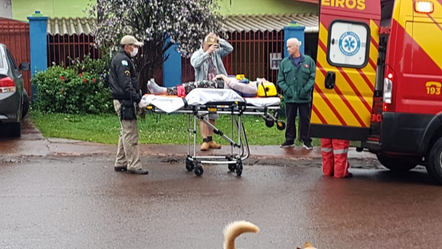 Mulher sofre queda em residência no Bairro Universitário e Corpo de Bombeiros é mobilizado