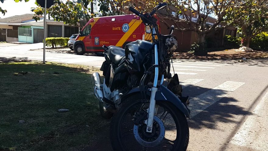 Piloto fica ferido em colisão envolvendo duas motocicletas