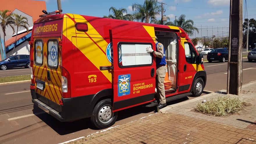 Rolamento estoura e causa queda de motociclista no Centro