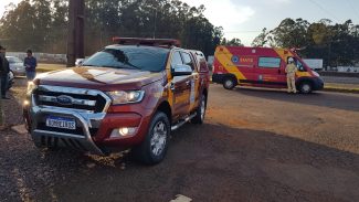 Jovem tem lesões graves após ser atropelado às margens da BR-277, em Cascavel