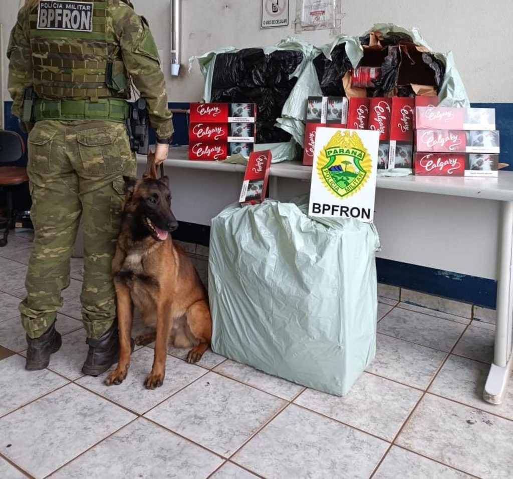 BPFron apreende cigarros contrabandeados em Cascavel