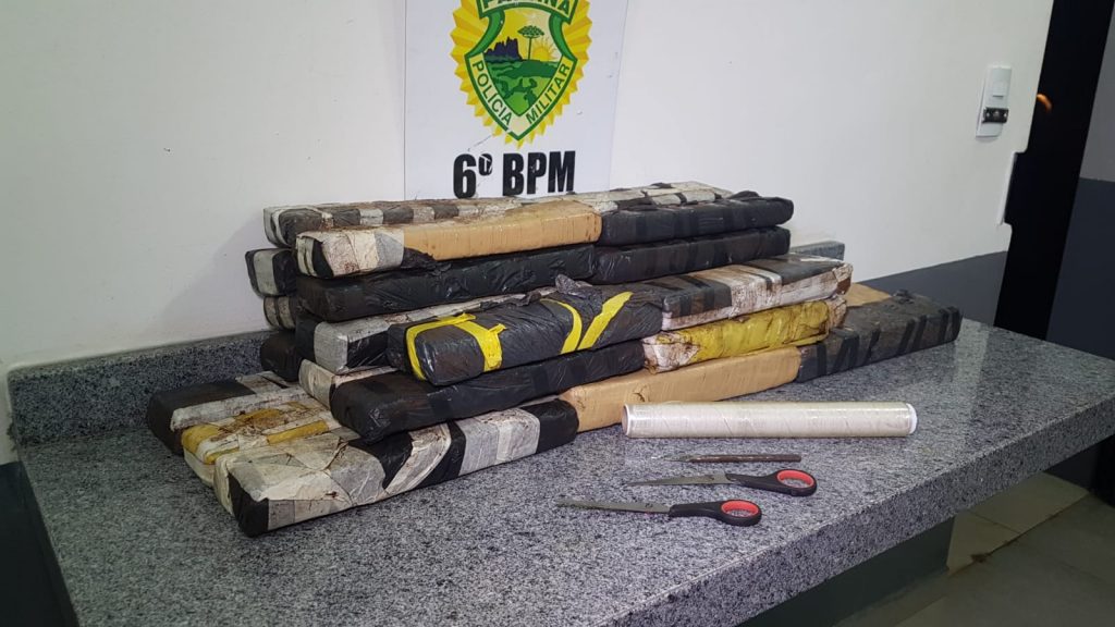 Choque apreende 19 kg de maconha abandonada em mala no Pioneiros Catarinenses