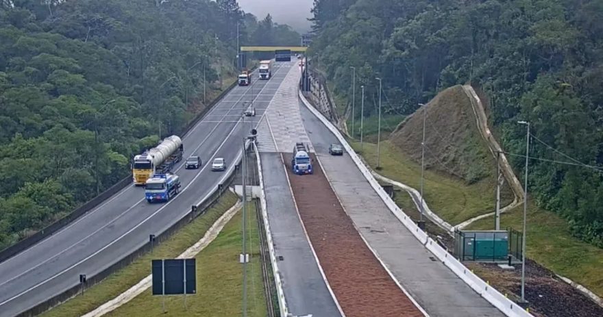 Vídeo: área de Escape evita acidente com carga altamente inflamável me Guaratuba