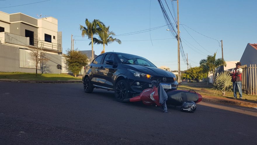 Casal fica ferido em colisão de trânsito no Bairro Canadá