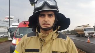 Vítima de atropelamento apresentava lesões irreversíveis de acordo com o Tenente do Corpo de Bombeiros