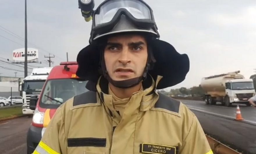 Vítima de atropelamento apresentava lesões irreversíveis de acordo com o Tenente do Corpo de Bombeiros