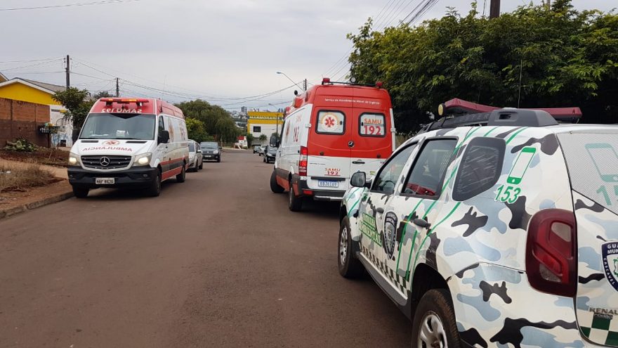 Mulher fica ferida durante crise e Samu é acionado no Bairro XIV de Novembro