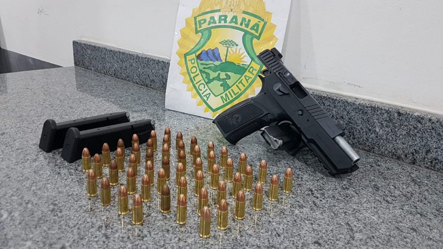 Após confusão em casa noturna, Polícia Militar apreende munições e arma de fogo