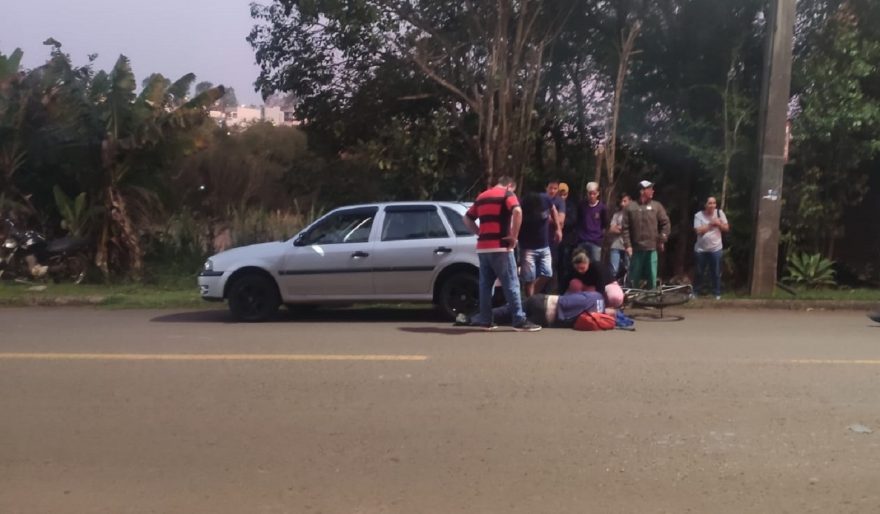 Ciclista fica ferido após acidente de trânsito no Turisparque