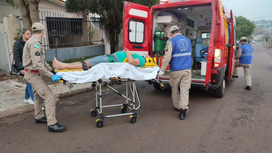 Homem sofre queda de uma altura de aproximadamente 3 metros no Bairro Interlagos
