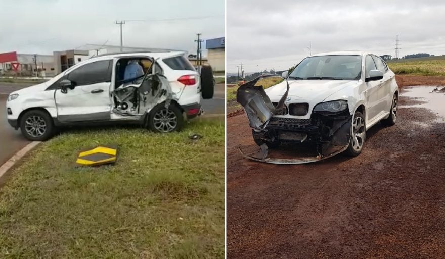 Forte colisão entre BMW e Ecosport é registrada na rodovia BR-369