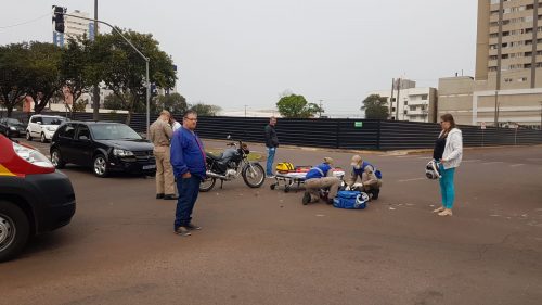 Mulher sofre escoriações após acidente no Centro Imagem referente a Mulher sofre escoriações após acidente no Centro