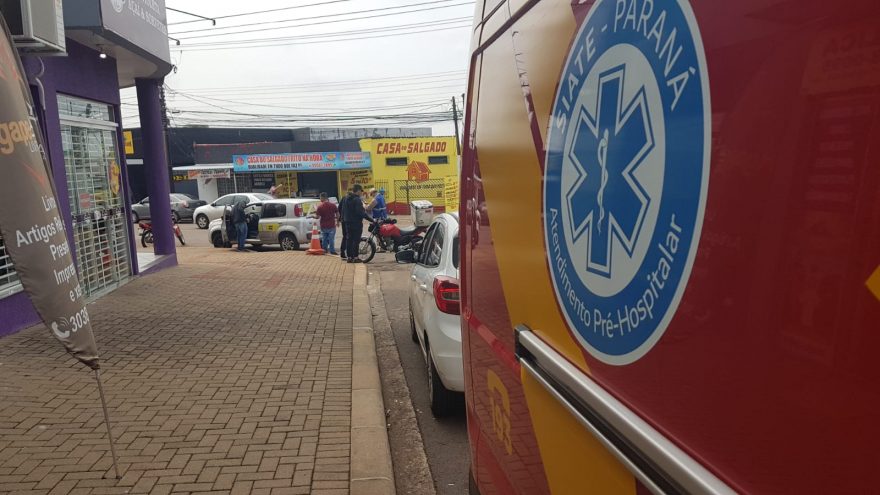 Jovem sofre contusão no pé após acidente de trânsito no Bairro São Cristóvão