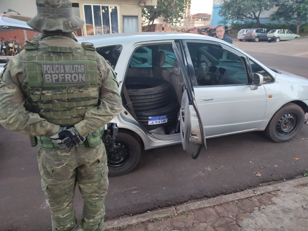 BPFron apreende pneus contrabandeados em Foz do Iguaçu