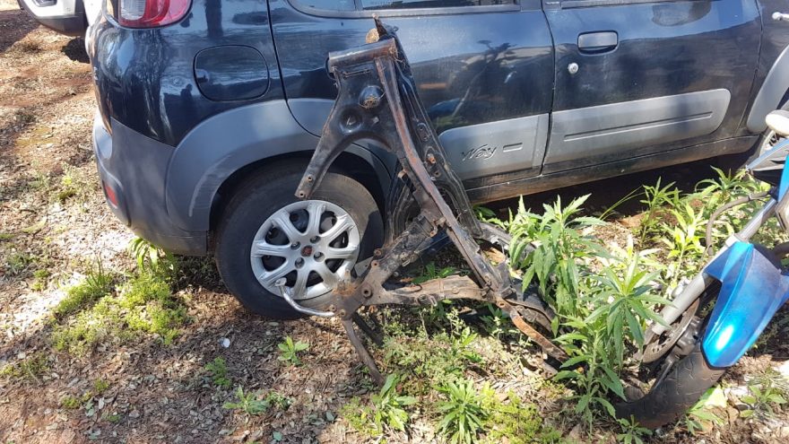 Quadro de motocicleta é recuperado na Estrada Chaparral