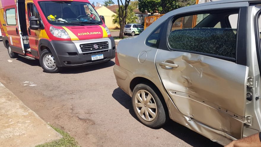Motociclista fica ferido em colisão de trânsito no Bairro Cancelli