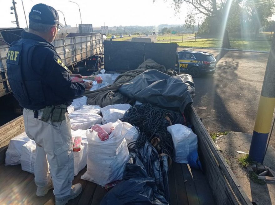 PRF apreende mais de 1,5 tonelada de maconha em Santa Terezinha de Itaipu