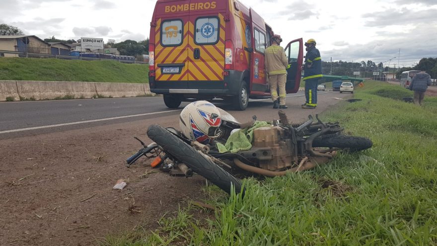 Motociclista fica ferido após colisão com outra moto na rodovia BR-467