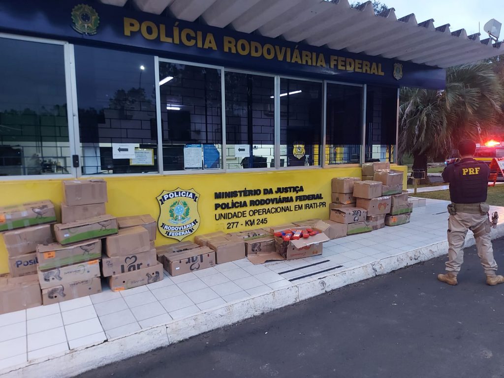 1,2 toneladas de maconha foram apreendidas em Irati; caminhão tinha placas de Cascavel