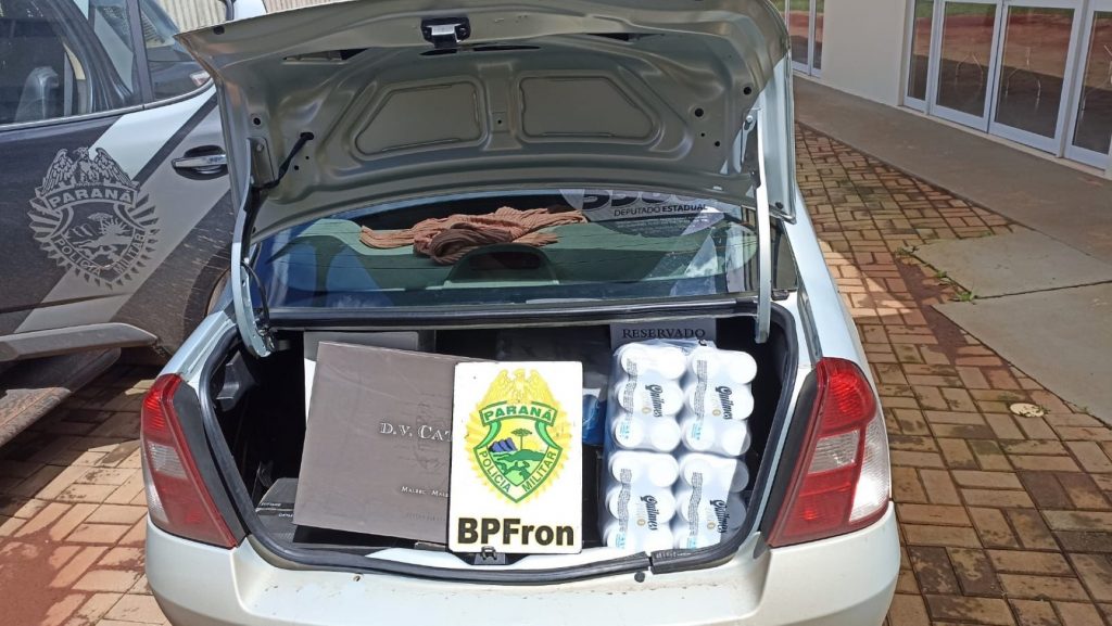 BPFRON apreende veículo carregado com bebidas em Capitão Leônidas Marques